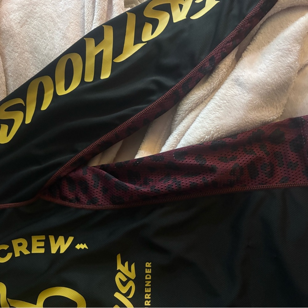 Black Fasthouse Dirtbike Motocross jersey Women’s With mesh burgundy cheetah